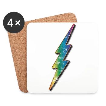 Blitz Flash Vintage - Coasters (set of 4) - white - Front