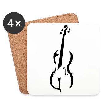 Cello - Untersetzer (4er-Set) - Weiß - Vorne