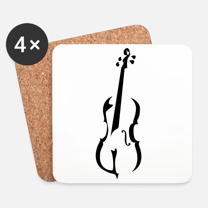 Cello - Untersetzer (4er-Set) - Weiß