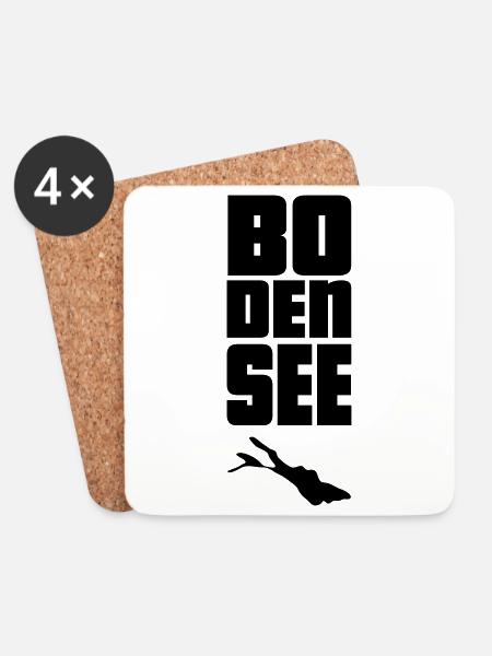 Bodensee - Untersetzer (4er-Set) - Weiß