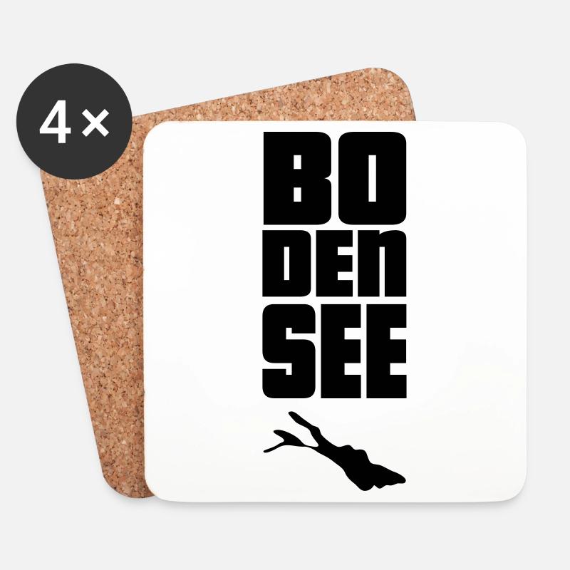 Bodensee - Untersetzer (4er-Set) - Weiß