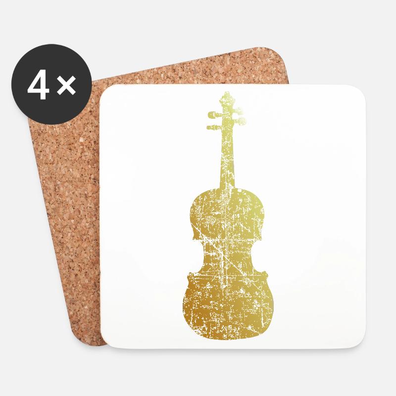 Viola (Ancient Gold) - Coasters (set of 4) - white