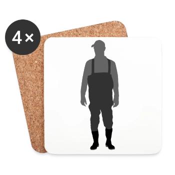 Wadden Explorer – Mud Walker - Coasters (set of 4) - white - Front