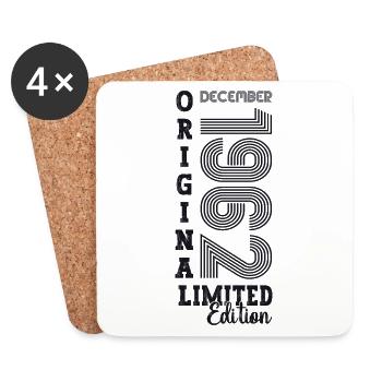 Original December 1962 60th birthday gift - Coasters (set of 4) - white - Front