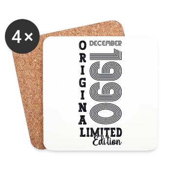 Original December 1990 32nd birthday gift - Coasters (set of 4) - white - Front