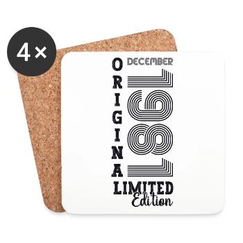 Original December 1981 41st birthday gift - Coasters (set of 4) - white - Front
