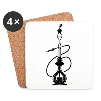 Shisha Symbol - Coasters (set of 4) - white - Front