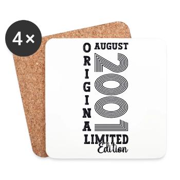 22nd Birthday Man Original August Vintage 2001 - Dessous de verre (lot de 4) - blanc - Devant