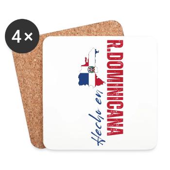 Made in the Dominican Republic, Dominican pride - Coasters (set of 4) - white - Front