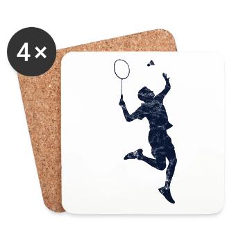 Badminton - Sports de balle - Badminton - Dessous de verre (lot de 4) - blanc - Devant