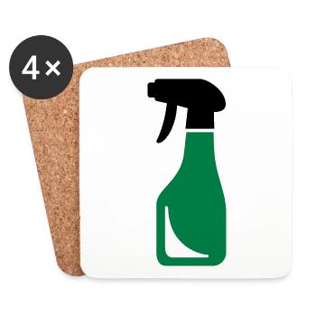 Spray bottle - Coasters (set of 4) - white - Front