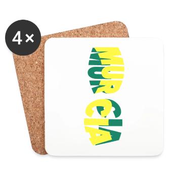 Murcia Spanien Stadt Skyline Schrift Bunt - Untersetzer (4er-Set) - Weiß - Vorne