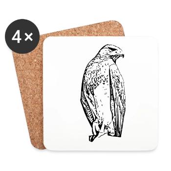 Falcons Birds Birds - Coasters (set of 4) - white - Front