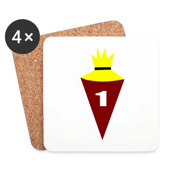 School Cone, School Child 1st Grade, School, Back to School - Coasters (set of 4) - white - Front
