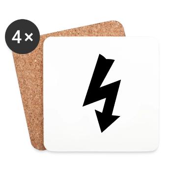 Electricity Symbol - Coasters (set of 4) - white - Front
