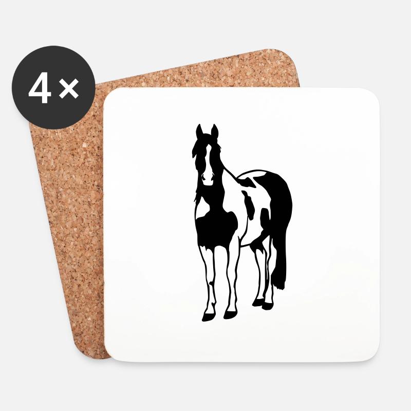 Paint Horse - Untersetzer (4er-Set) - Weiß