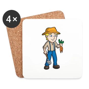 Farmer - Coasters (set of 4) - white - Front