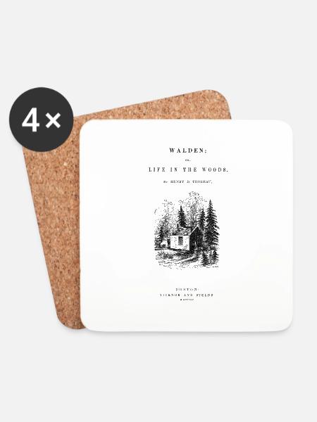 walden book cover - Untersetzer (4er-Set) - Weiß