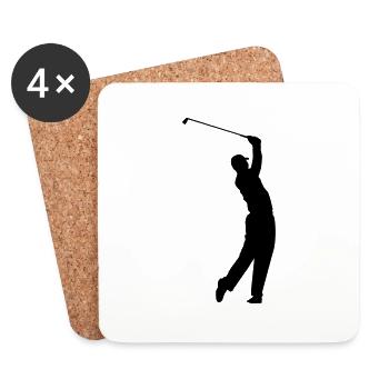 golf - Untersetzer (4er-Set) - Weiß - Vorne