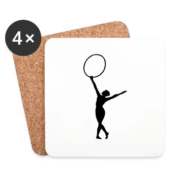 gymnast sport - Coasters (set of 4) - white - Front