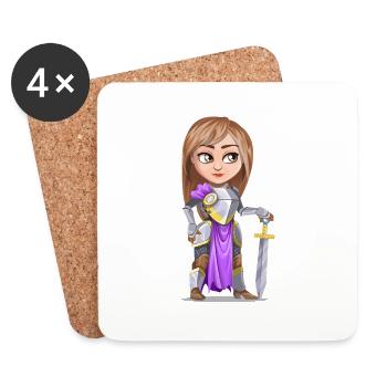 knight - Coasters (set of 4) - white - Front