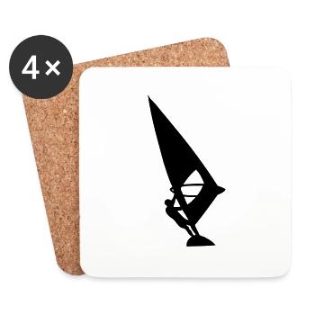 surfing surfer windsurfing - Untersetzer (4er-Set) - Weiß - Vorne