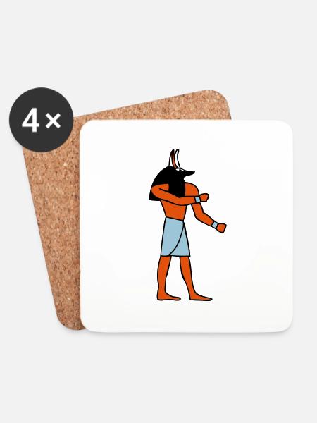 pharahon anubis - Untersetzer (4er-Set) - Weiß