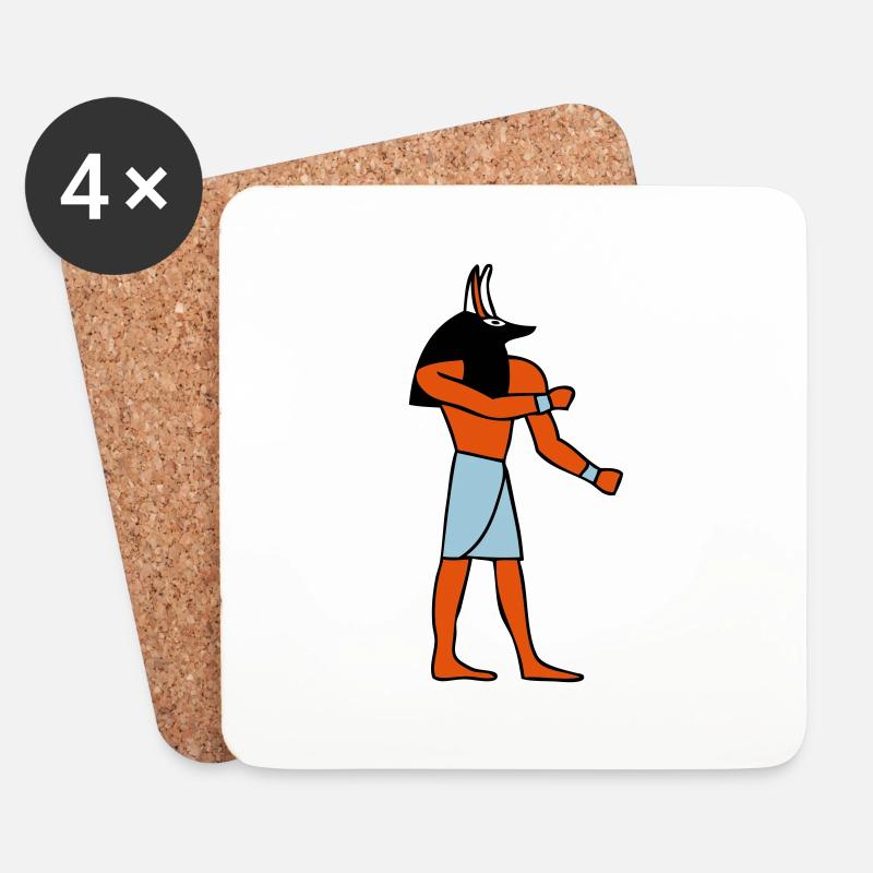 pharahon anubis - Untersetzer (4er-Set) - Weiß