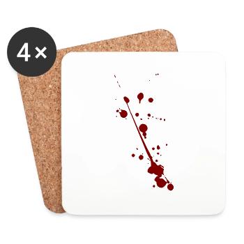 Blood stains - Coasters (set of 4) - white - Front