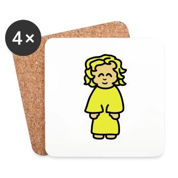 girl - Untersetzer (4er-Set) - Weiß - Vorne