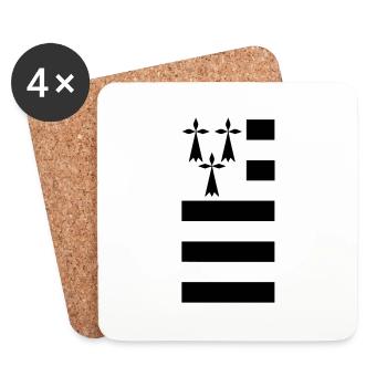 breizh bretagne 2 - Coasters (set of 4) - white - Front