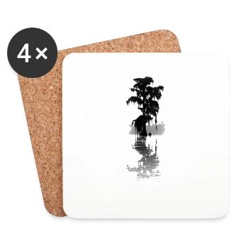 bald_cypress_ - Coasters (set of 4) - white - Front