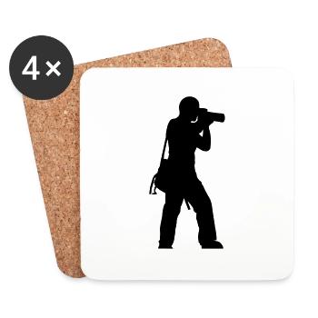 photographer - Coasters (set of 4) - white - Front