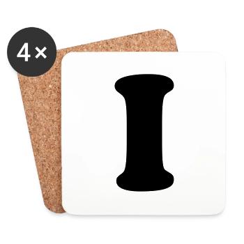 i - Dessous de verre (lot de 4) - blanc - Devant