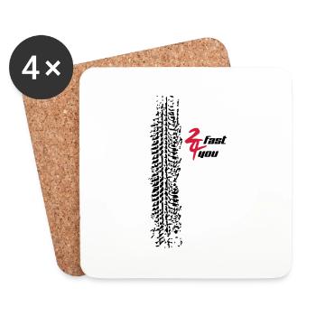 2fast4you - Untersetzer (4er-Set) - Weiß - Vorne
