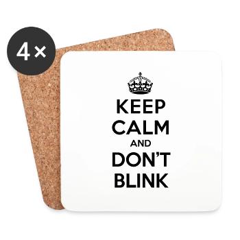 Keep calm and don't blink - Doctor Who - Untersetzer (4er-Set) - Weiß - Vorne