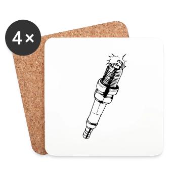 Sparkplug2 - Untersetzer (4er-Set) - Weiß - Vorne