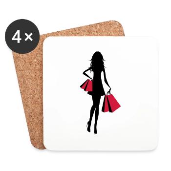 Shopping - Untersetzer (4er-Set) - Weiß - Vorne