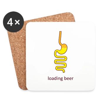 Magen Bier - Untersetzer (4er-Set) - Weiß - Vorne