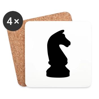 schach_pferd - Untersetzer (4er-Set) - Weiß - Vorne