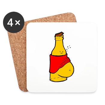 Beer beer - Coasters (set of 4) - white - Front