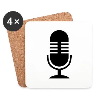 mic_01 - Untersetzer (4er-Set) - Weiß - Vorne