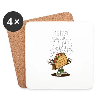 Taco Fredag Norge disant TGITF - Dessous de verre (lot de 4) - blanc - Devant