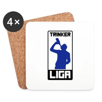 trinker liga - Untersetzer (4er-Set) - Weiß - Vorne
