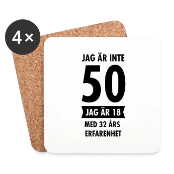 Jag Är Inte 50 Födelsedag Citat - Coasters (set of 4) - white - Front