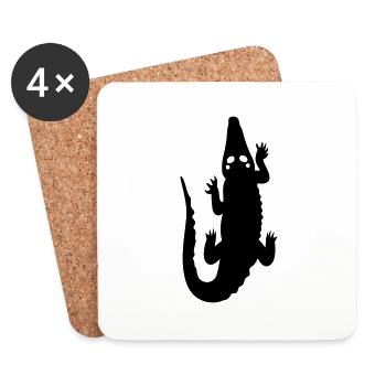 crocodile - Coasters (set of 4) - white - Front