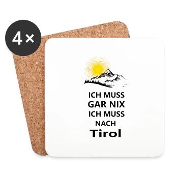 Tirol - Untersetzer (4er-Set) - Weiß - Vorne