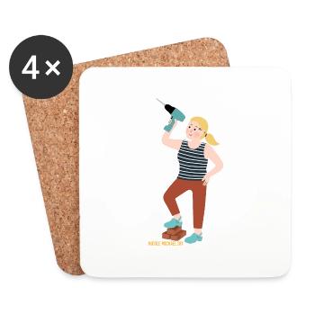 Nicole Michael DIY Gifts and Merchandise - Coasters (set of 4) - white - Front