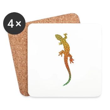 lizard - Coasters (set of 4) - white - Front