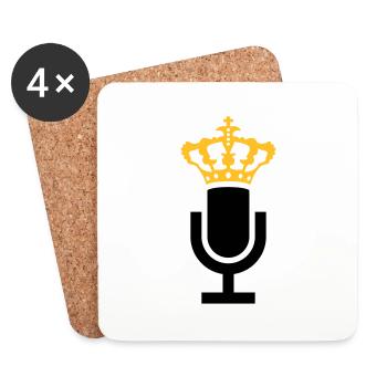 King Microphone Icon - Coasters (set of 4) - white - Front